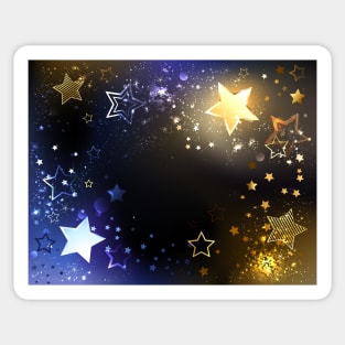 Abstract Space Background with Stars Sticker